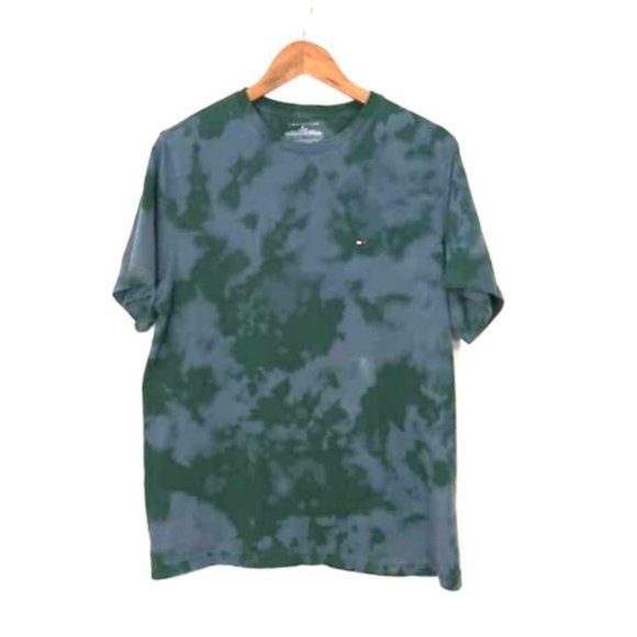 Sarenzo Custom Other - Upcycled Tie Dye Green Tommy Hilfiger T-Shirt Sz M